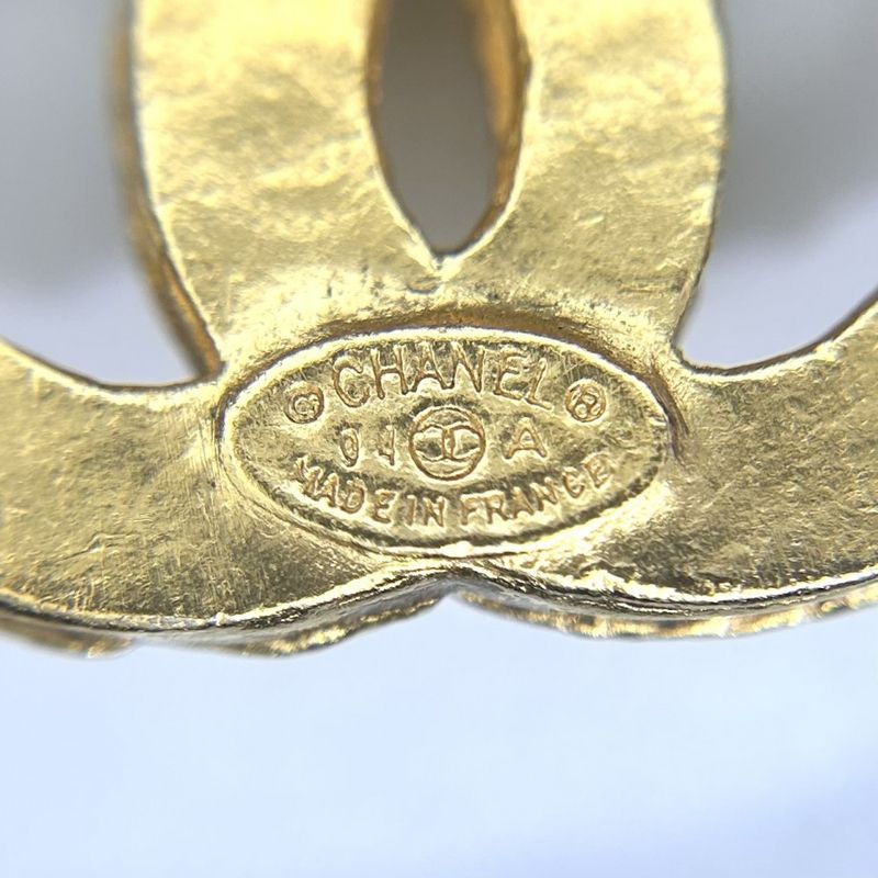 Chanel Brooch Ladies Coco Mark Triple Coco Accessory Chanel GP 04A Gold Approx