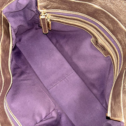 Bulgari Tote Bag Women's Pleated Handbag Motene Bvlgari Leather Gold Hardware