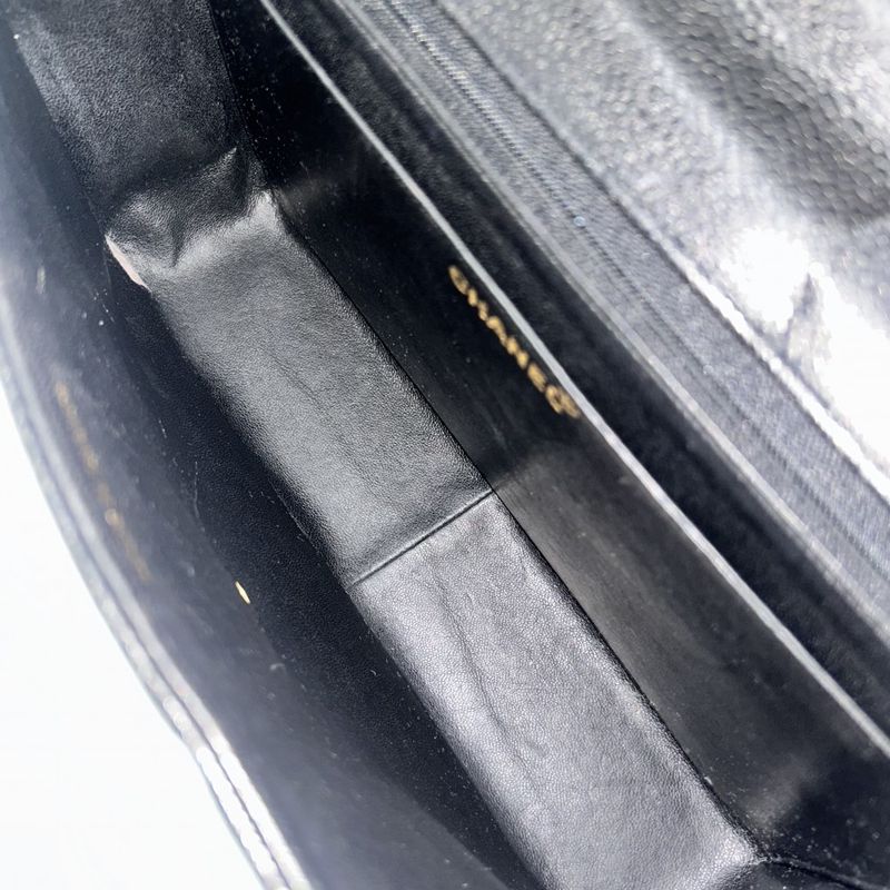 Chanel Shoulder Bag Women's Mademoiselle Coco Mark Double Chain Chanel Caviar