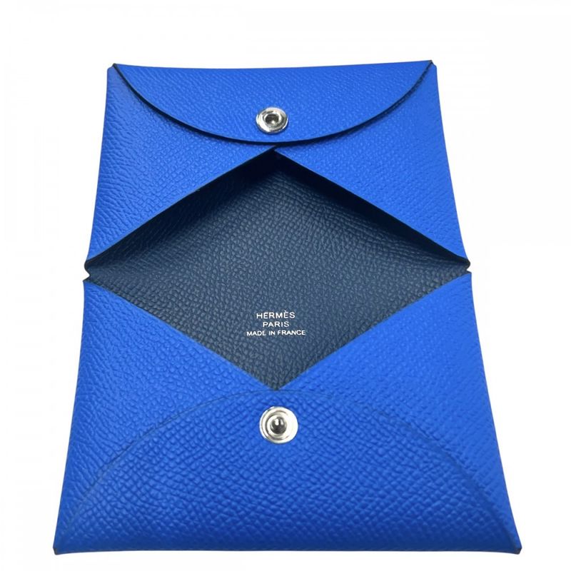 Hermes Card Case Men's Calvi Coin Case Coin Purse Small Item Hermes K Engraved