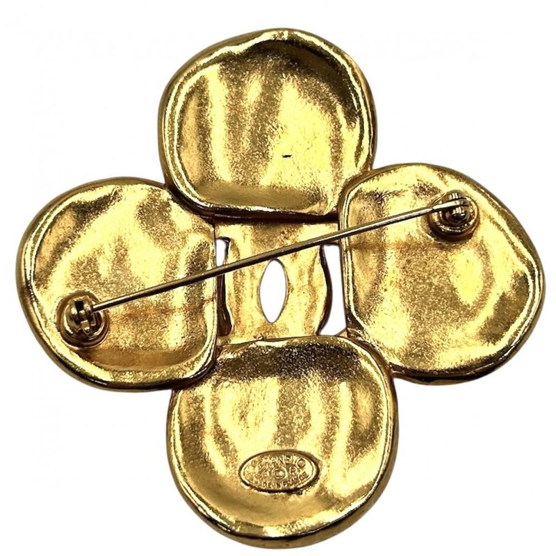 Chanel Brooch Ladies Coco Mark Accessories Vintage Chanel GP 96P Gold Approx