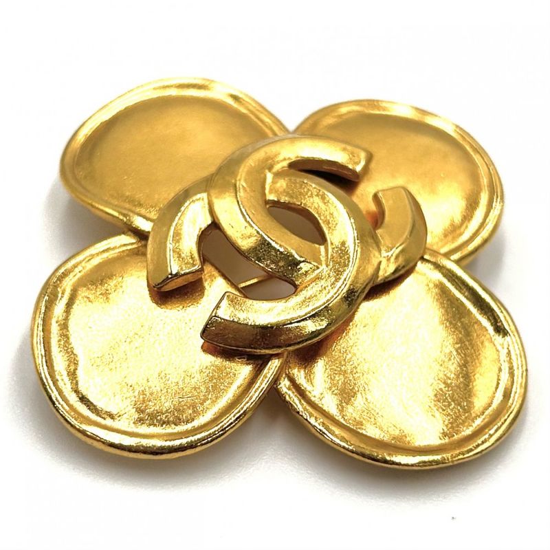 Chanel Brooch Ladies Coco Mark Accessories Vintage Chanel GP 96P Gold Approx