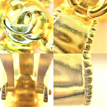 Chanel Earrings Ladies Coco Mark Cross Motif Ribbon Vintage Accessories Chanel