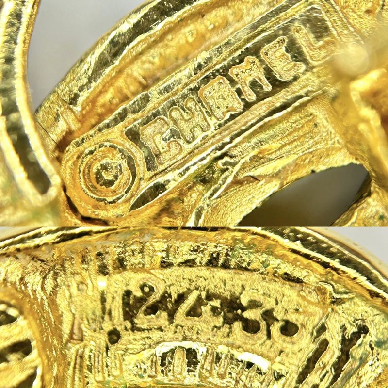 Chanel Earrings Ladies Coco Mark Matelasse Vintage Accessories Chanel GP Gold