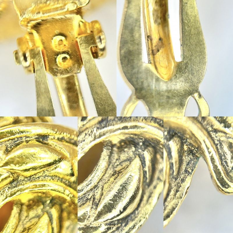 Chanel Earrings Ladies Coco Mark Matelasse Vintage Accessories Chanel GP Gold