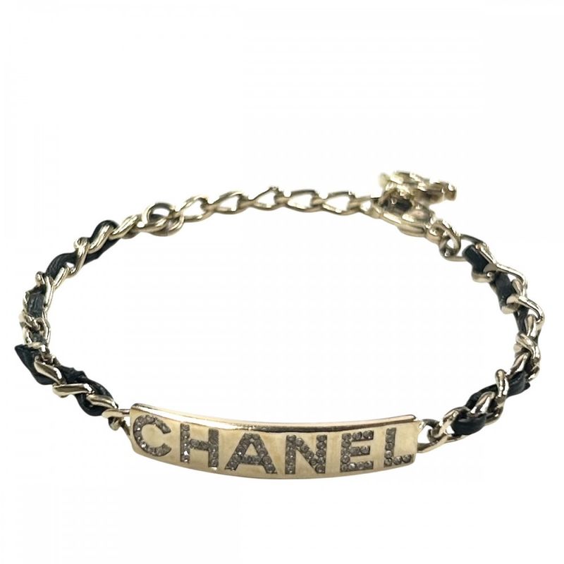 Chanel Bracelet Women Chain Logo Plate Accessories Coco Mark With Adjuster