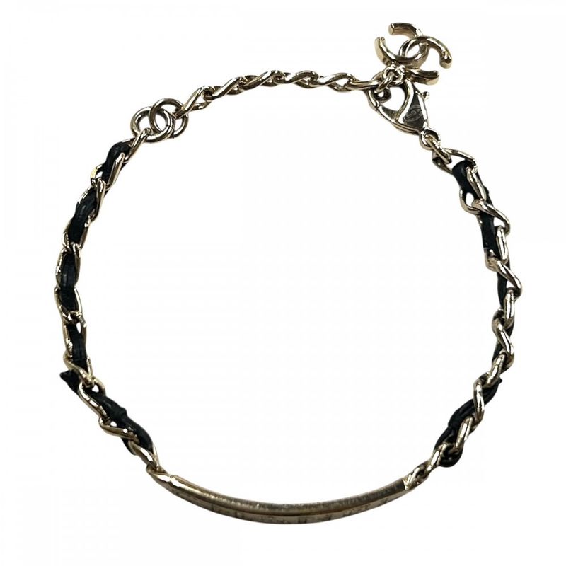 Chanel Bracelet Women Chain Logo Plate Accessories Coco Mark With Adjuster