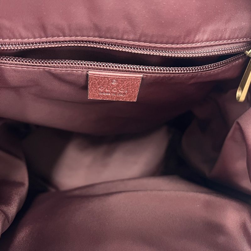 Gucci Backpack Men's Backpack GG Canvas Gucci 562911 Bordeaux Gold Hardware