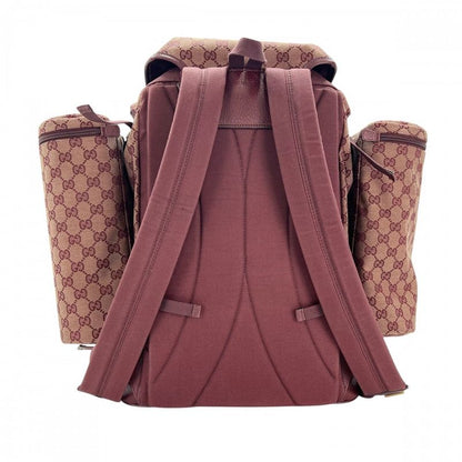 Gucci Backpack Men's Backpack GG Canvas Gucci 562911 Bordeaux Gold Hardware