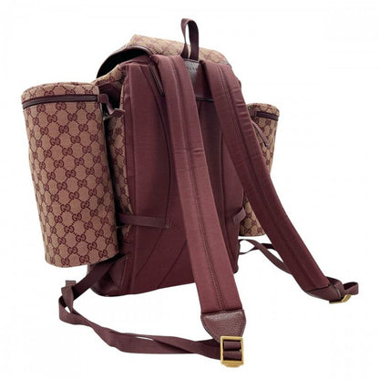 Gucci Backpack Men's Backpack GG Canvas Gucci 562911 Bordeaux Gold Hardware