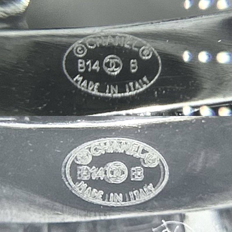 Chanel Earring Women's Coco Mark Accessories Chanel Rhinestone B14B Black Black