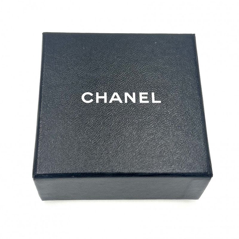 Chanel Earring Women's Coco Mark Accessories Chanel Rhinestone B14B Black Black