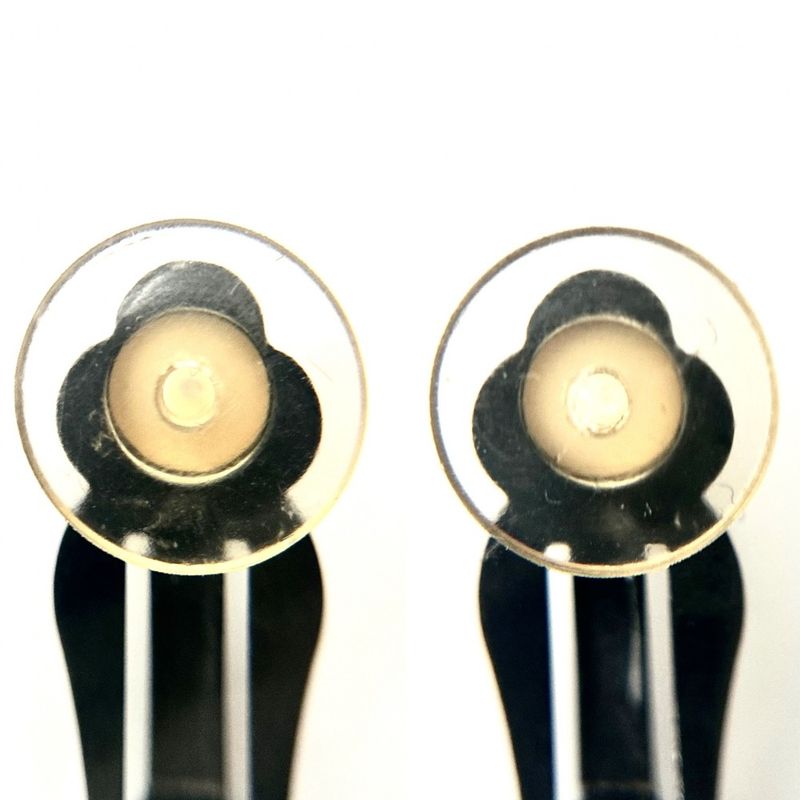 Chanel Earring Women's Coco Mark Accessories Chanel Rhinestone B14B Black Black