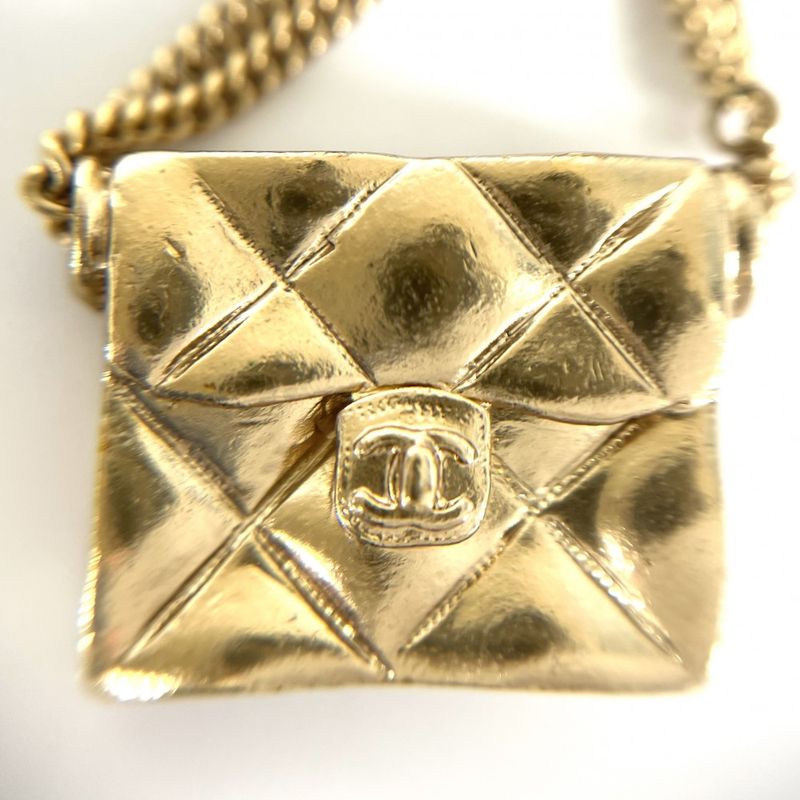 Chanel Earring Ladies Matelasse Coco Mark Accessories Swing Chanel GP 02P Gold