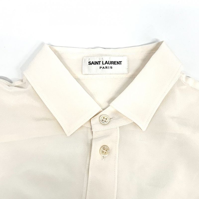 Saint Laurent Paris Long Sleeve Shirt Women's Bow Tie Blouse Tops Apparel