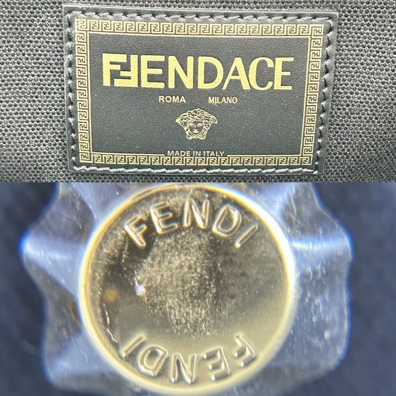 Versace 2WAY Women's Fendace Fendi Collaboration Handbag Shoulder Tote Medusa