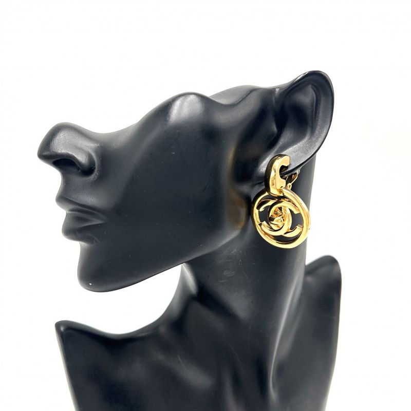 Chanel Earring Ladies Coco Mark Swing Accessory Chanel GP 97P Gold Approx 23.3g