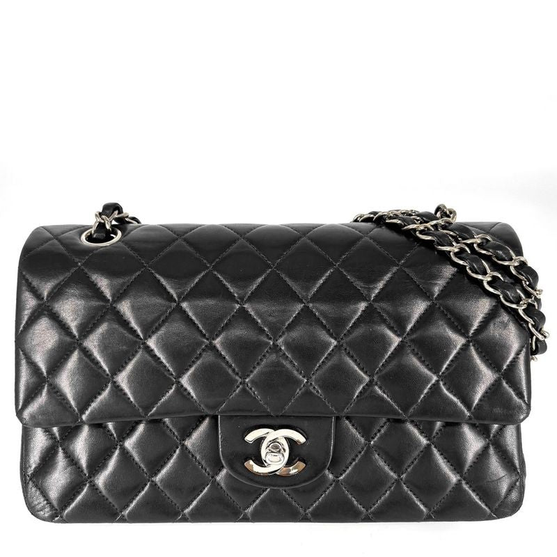 Chanel Shoulder Bag Women's Matelasse 25 Coco Mark Turnlock Matelasse Double