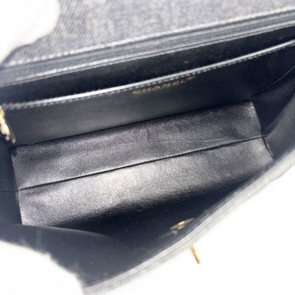 Chanel Handbag Women's Top Handle Coco Mark Turnlock Bag Chanel Denim Black