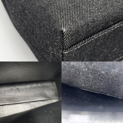 Chanel Handbag Women's Top Handle Coco Mark Turnlock Bag Chanel Denim Black