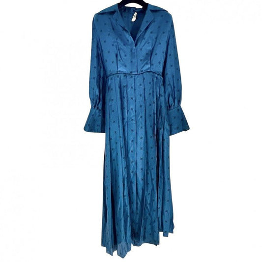 Fendi Dress Women's Pleated Long Sleeve Long Dress Apparel Clothing Fendi 36