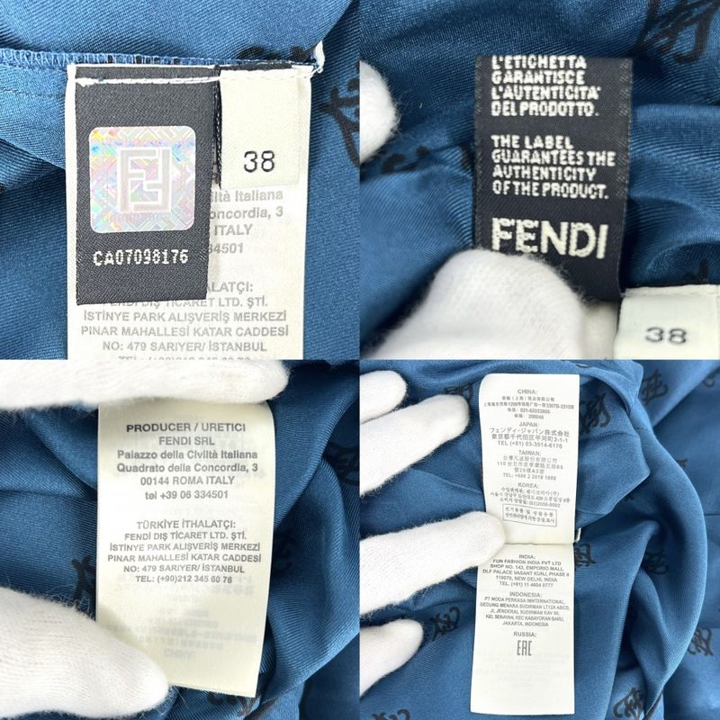 Fendi Dress Women's Pleated Long Sleeve Long Dress Apparel Clothing Fendi 36