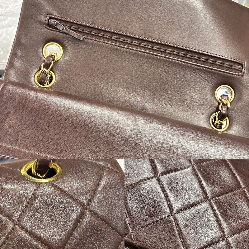 Chanel Shoulder Bag Women Matelasse 25 Double Chain Double Flap Shoulder