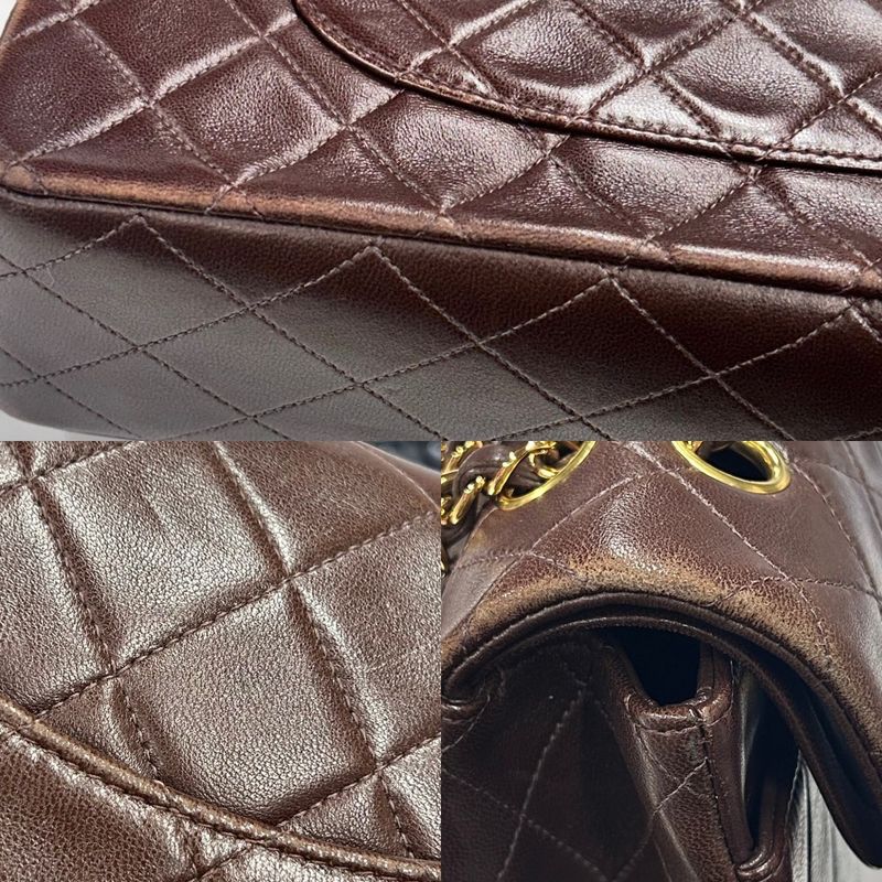 Chanel Shoulder Bag Women Matelasse 25 Double Chain Double Flap Shoulder