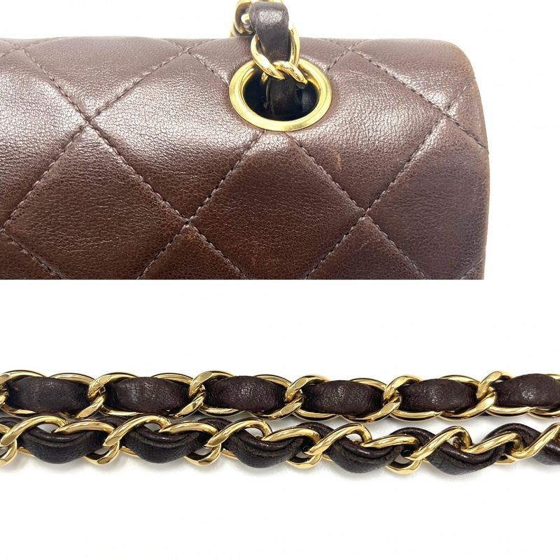 Chanel Shoulder Bag Women Matelasse 25 Double Chain Double Flap Shoulder