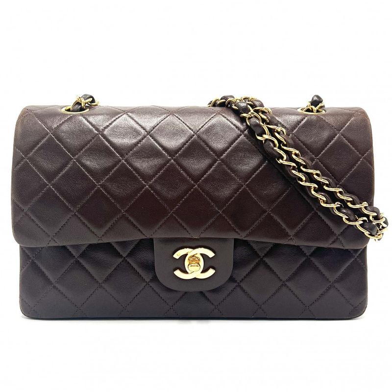 Chanel Shoulder Bag Women Matelasse 25 Double Chain Double Flap Shoulder