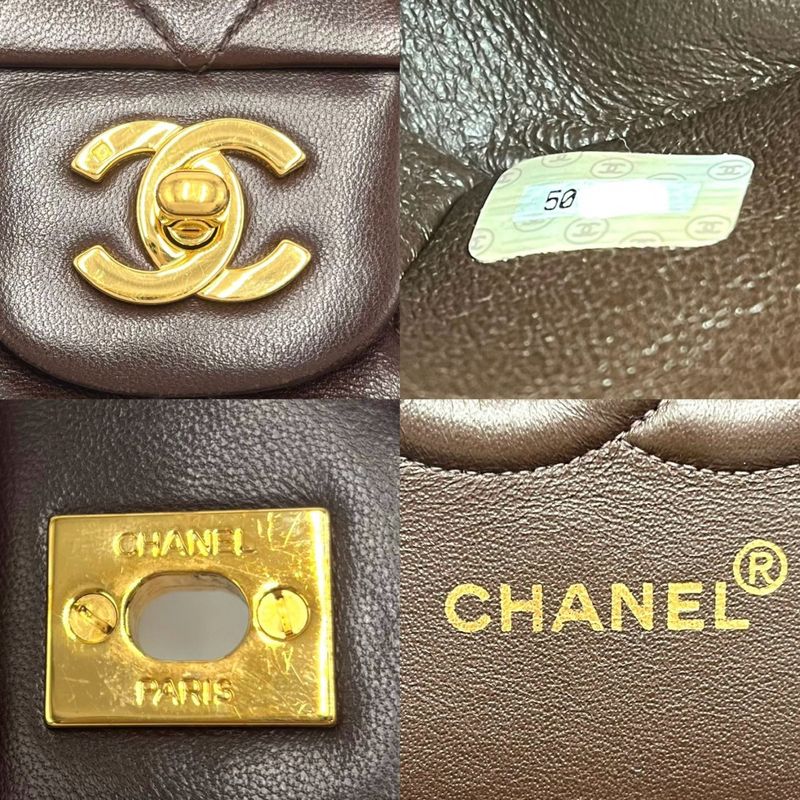 Chanel Shoulder Bag Women Matelasse 25 Double Chain Double Flap Shoulder