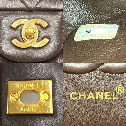 Chanel Shoulder Bag Women Matelasse 25 Double Chain Double Flap Shoulder
