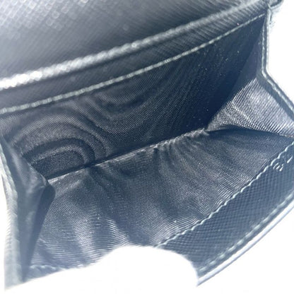 Prada Coin Case Women's Saffiano Triangle Logo Coin Purse Compact Wallet Prada
