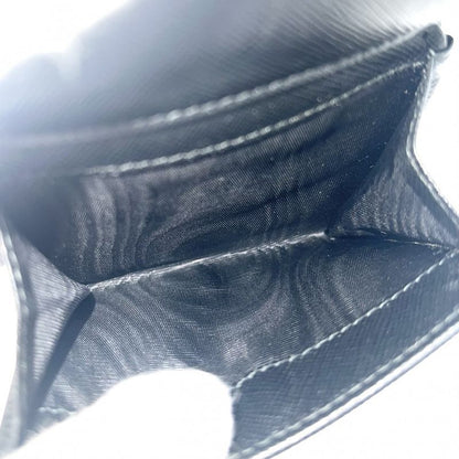 Prada Coin Case Women's Saffiano Triangle Logo Coin Purse Compact Wallet Prada