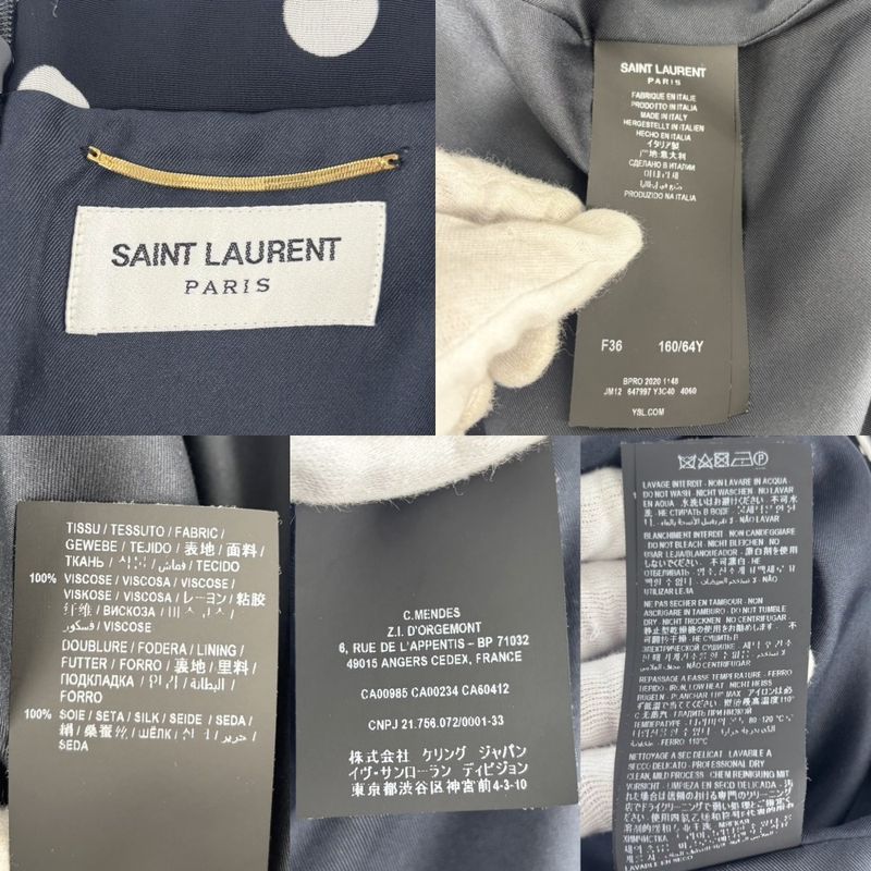 Saint Laurent Paris Skirt Polka Dot Miniskirt Bottoms Apparel