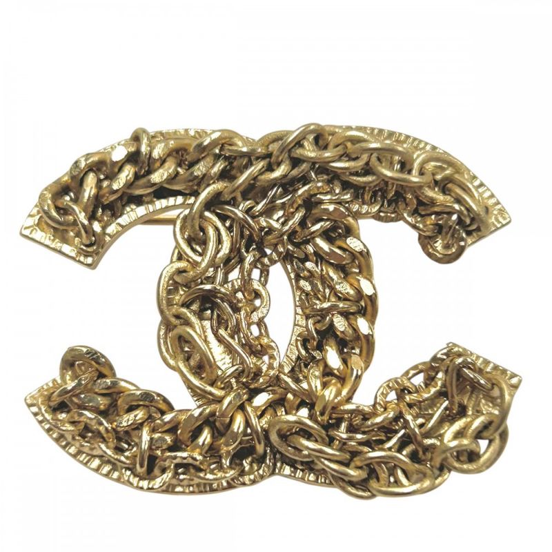 Chanel Brooch Ladies Chain Coco Mark Accessories Chanel GP 10C Gold Approx
