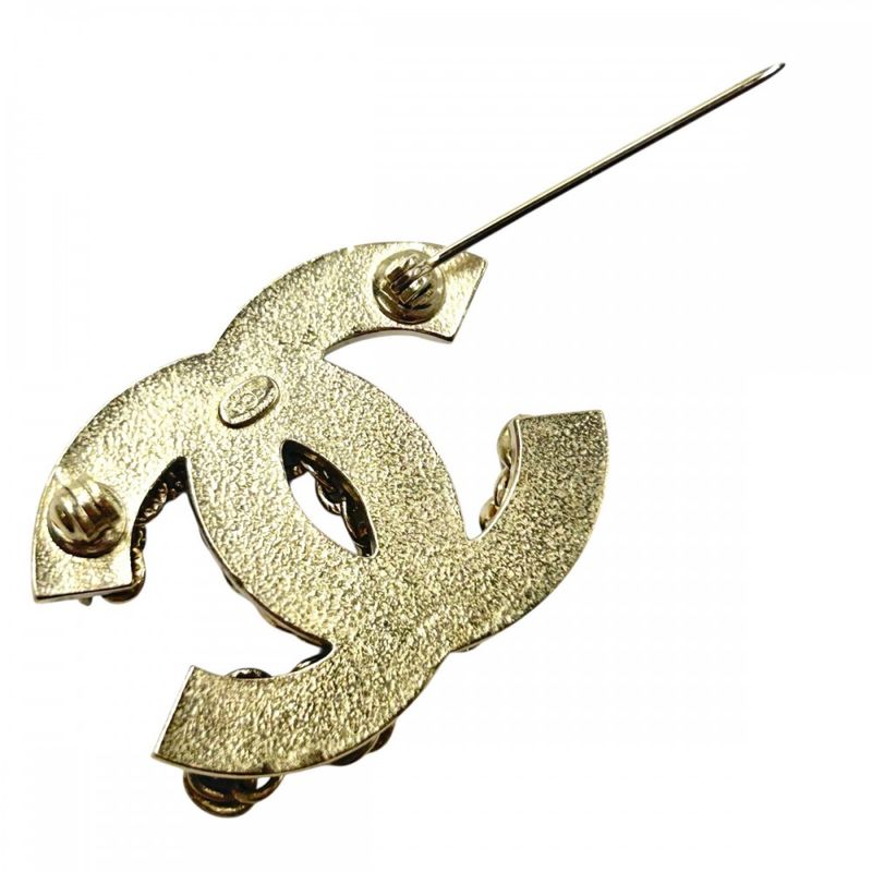Chanel Brooch Ladies Chain Coco Mark Accessories Chanel GP 10C Gold Approx