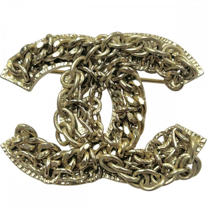 Chanel Brooch Ladies Chain Coco Mark Accessories Chanel GP 10C Gold Approx