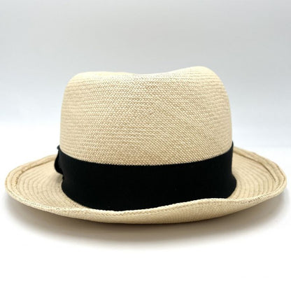 Chanel Hat Women's Coco Mark Fashion Item Hat Ribbon Chanel Straw Beige Black