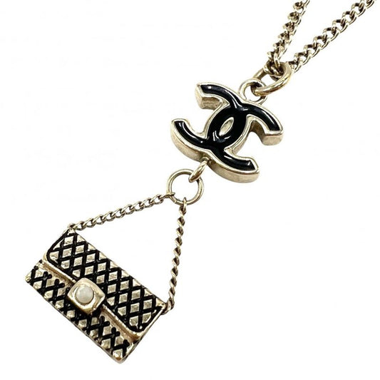 Chanel Necklace Ladies Coco Mark Matelasse Motif Accessories Bag With Adjuster