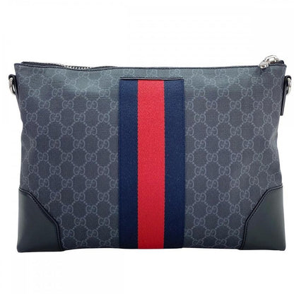 Gucci Shoulder Bag Men's Web Stripe 2WAY Clutch Bag Shoulder Crossbody Sherry