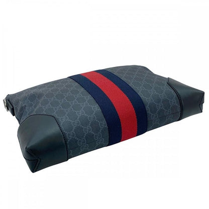 Gucci Shoulder Bag Men's Web Stripe 2WAY Clutch Bag Shoulder Crossbody Sherry