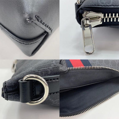 Gucci Shoulder Bag Men's Web Stripe 2WAY Clutch Bag Shoulder Crossbody Sherry