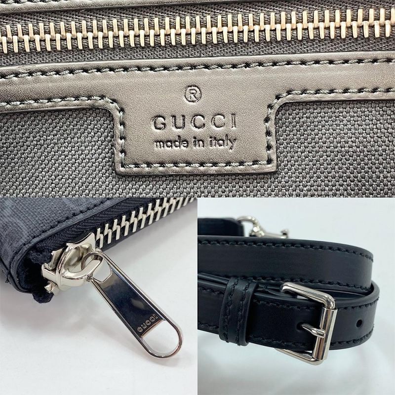 Gucci Shoulder Bag Men's Web Stripe 2WAY Clutch Bag Shoulder Crossbody Sherry