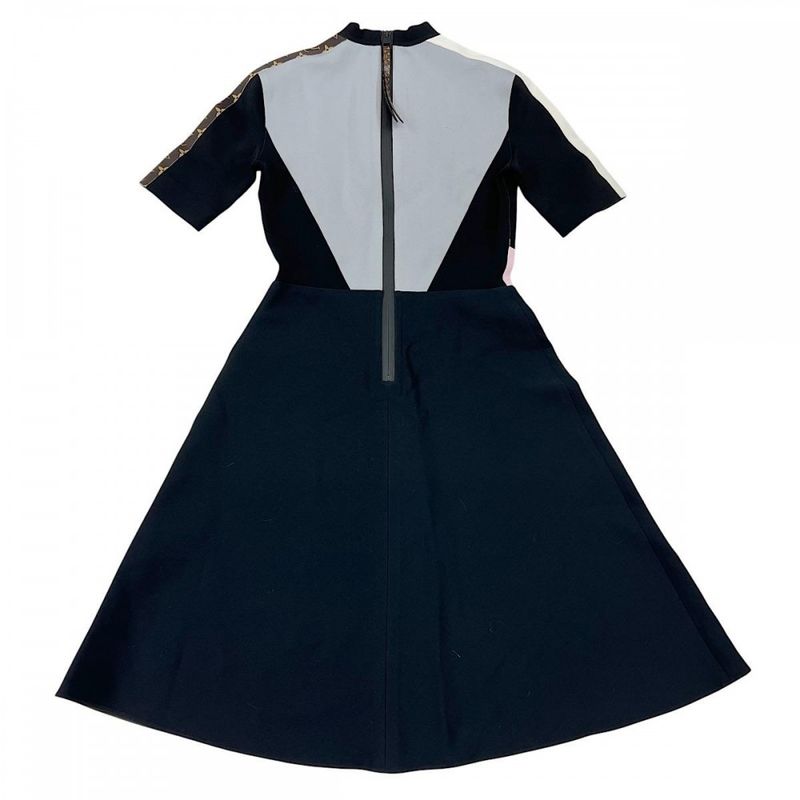 Louis Vuitton Dress Women's Monogram Short Sleeve Dress Apparel Clothing Louis