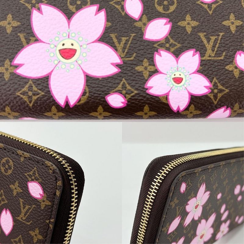 Louis Vuitton Long Wallet Women's LV X TM Zippy Wallet Cherry Blossom Round