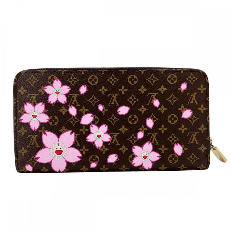 Louis Vuitton Long Wallet Women's LV X TM Zippy Wallet Cherry Blossom Round