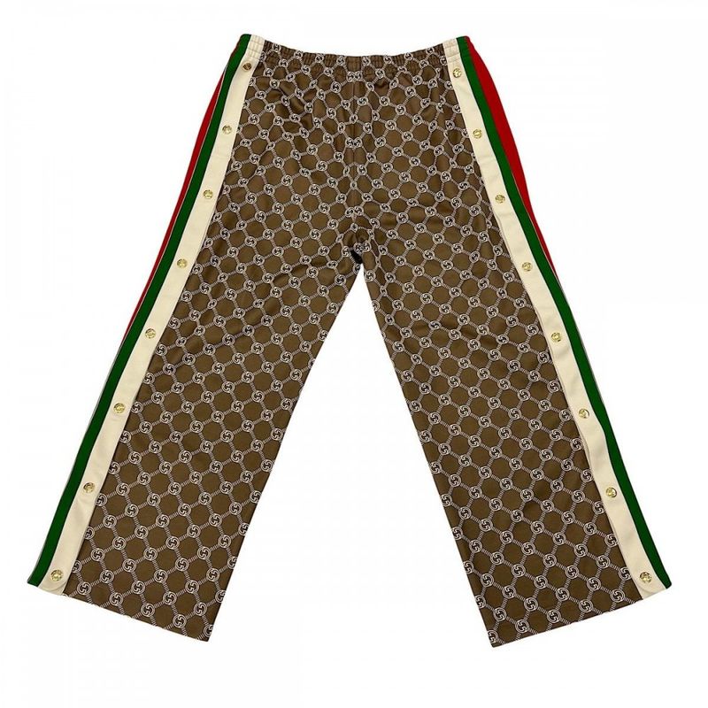 Gucci Pants Women's Interlocking G Snap Track Long Pants Sherry Line Bottoms