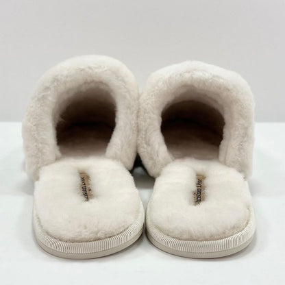 Christian Dior Sandals Women's Logo Line Mouton Slipper Boa Mule