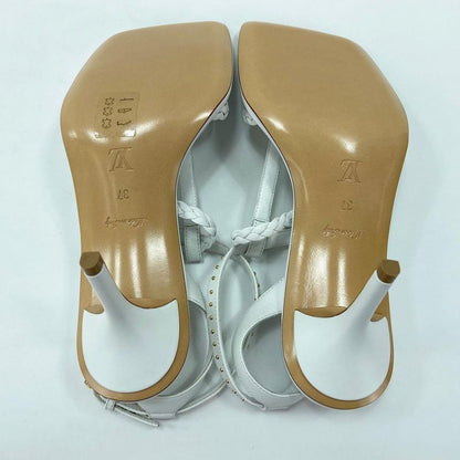 Louis Vuitton Sandals Women's Pin Heels Monogram Louis Vuitton White Gold